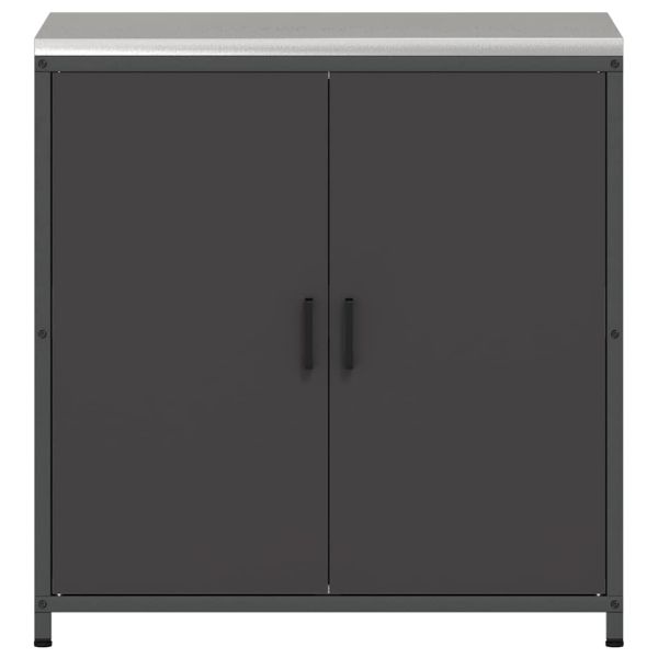 Съхранение в кухнята с рафт Черно 60 x 50 x 92 см Стомана