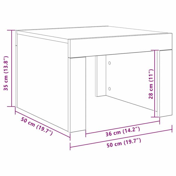 Масичка за кафе Черния дъб 50 x 50 x 35 cm Инженерно дърво