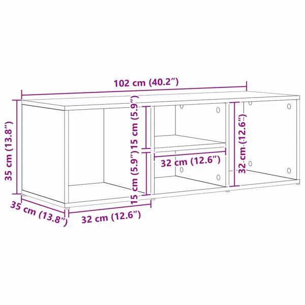 Пейка за обувки Черния дъб 102 x 35 x 35 cm Инженерно дърво