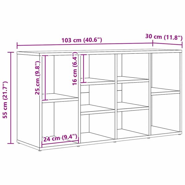 Пейка за обувки Старо дърво 103 x 30 x 54,5 см Инженерно дърво