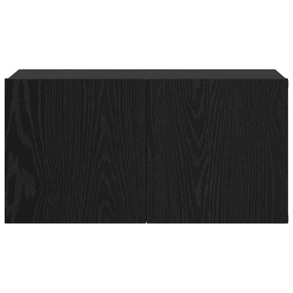 Комплект ТВ шкаф 2 pcs Черно 60 x 30 x 30 cm Инженерно дърво