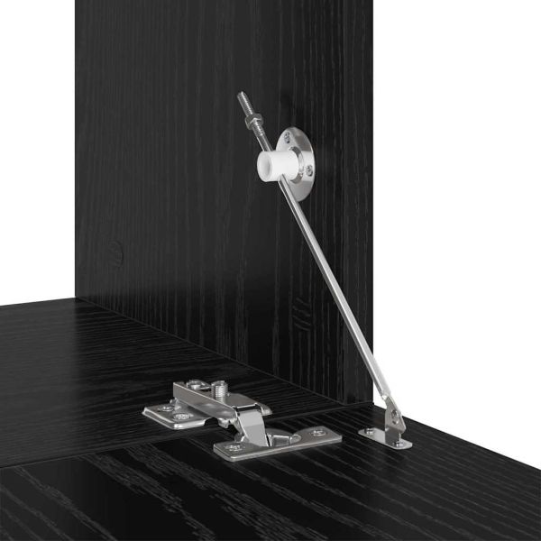 Комплект ТВ шкаф 2 pcs Черно 60 x 30 x 30 cm Инженерно дърво