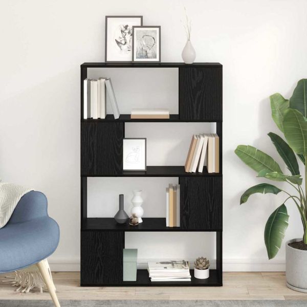 Комплект ТВ шкаф Черно 80 x 24 x 125 см Инженерно дърво