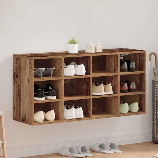Шкаф за обувки Старо дърво 103 x 30 x 51 см Инженерно дърво