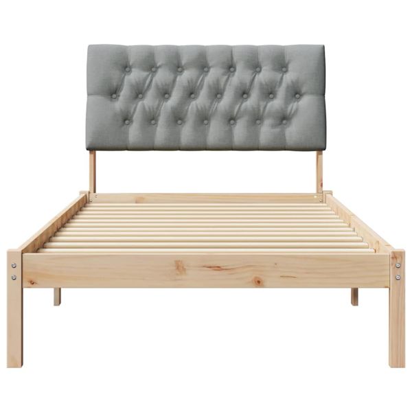 Леглова рамка с тапицирана гръбна част Кафяво 100 x 200 cm