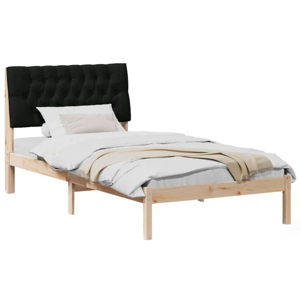 Леглова рамка с тапицирана гръбна част Кафяво 100 x 200 cm