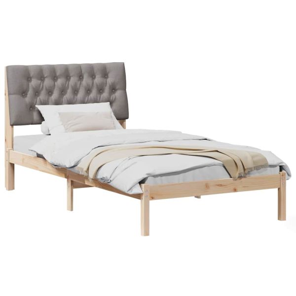 Леглова рамка с тапицирана гръбна част Кафяво 100 x 200 cm