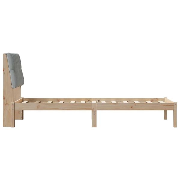 Леглова рамка с тапицирана гръбна част Кафяво 75 x 190 cm