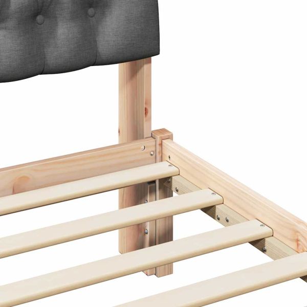 Леглова рамка с тапицирана гръбна част Кафяво 75 x 190 cm