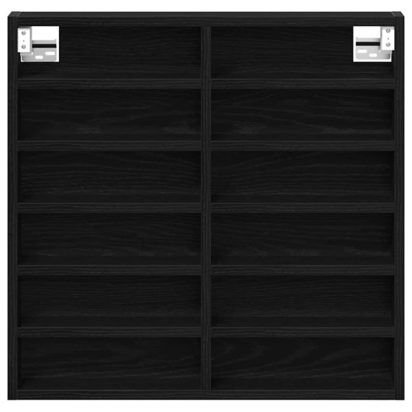 Витрина с рафт Черния дъб 60 x 8,5 x 58 см Инженерно дърво