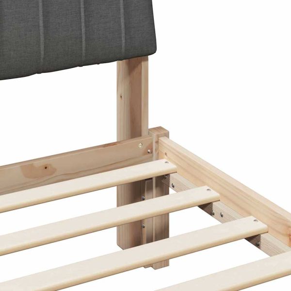 Рамка за легло Кафяво 90 x 200 cm Солидно борово дърво