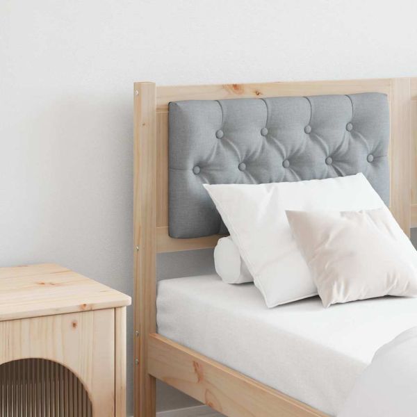 Облегалка за глава Кафяв и светло сив 150 cm Борово дърво масив