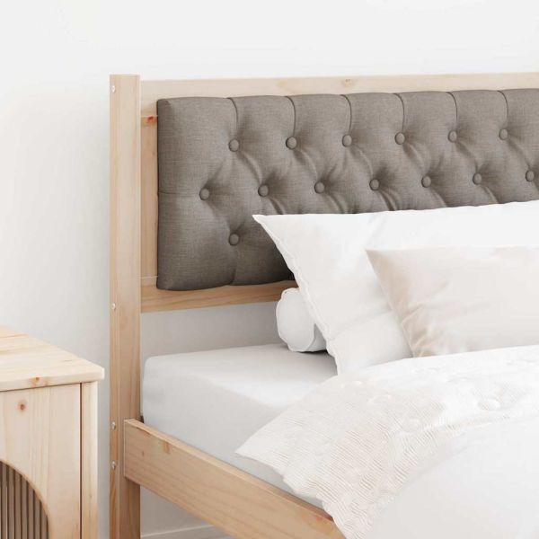 Облегалка за глава Кафяво и таупе 100 cm Борово дърво масив