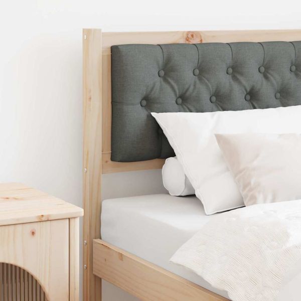 Облегалка за глава кафяво и тъмносиво 80 cm Борово дърво масив