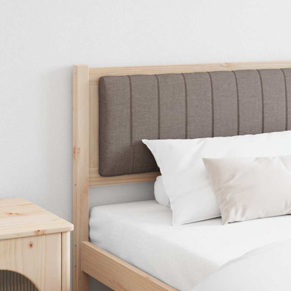 Тапицирана табла с таблото Кафяво 200 cm Солидно борово дърво