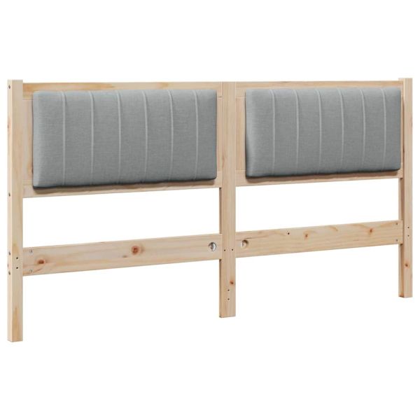 Тапицирана табла с таблото Кафяво 160 cm Солидно борово дърво