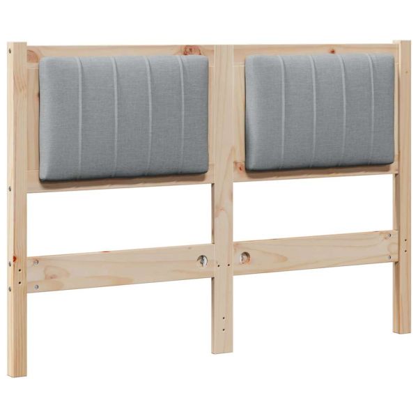 Тапицирана табла с таблото Кафяво 120 cm Солидно борово дърво