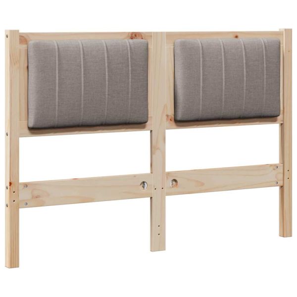 Тапицирана табла с таблото Кафяво 120 cm Солидно борово дърво