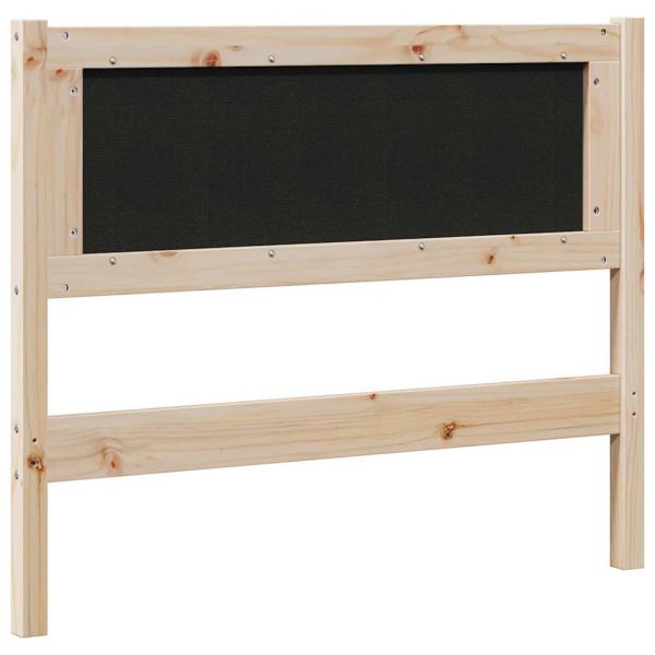 Тапицирана табла Светлосиво 100 cm Солидно борово дърво