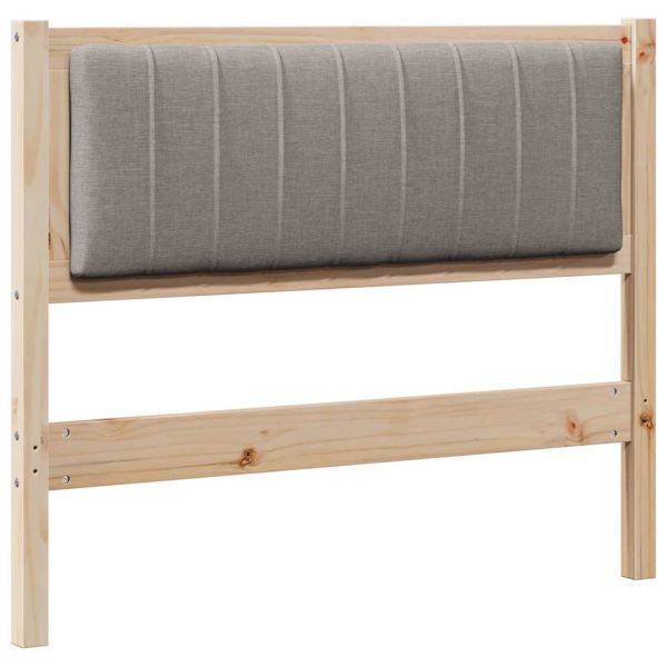 Тапицирана табла с таблото Кафяво 100 cm Солидно борово дърво