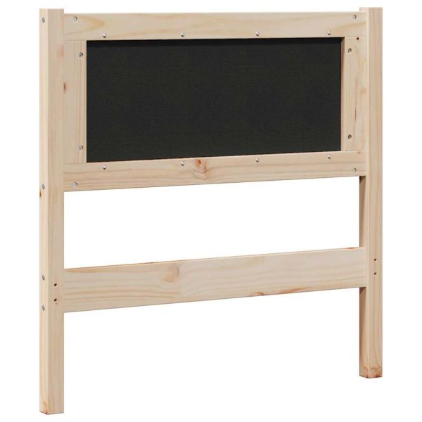 Тапицирана табла с таблото Кафяво 80 cm Солидно борово дърво