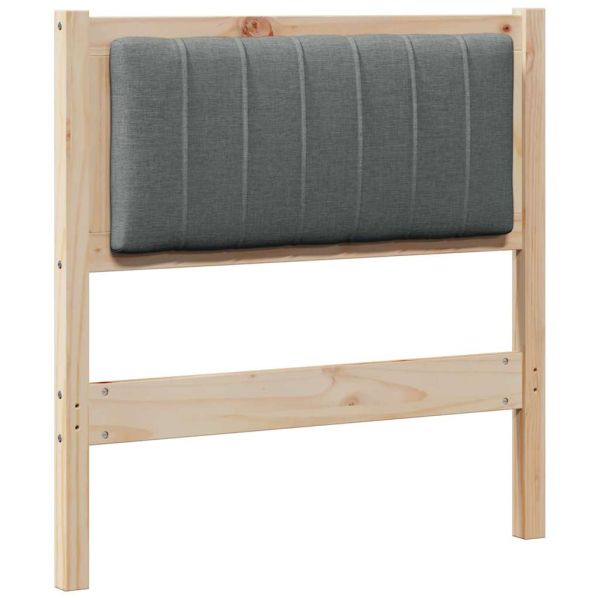 Тапицирана табла с таблото Кафяво 80 cm Солидно борово дърво