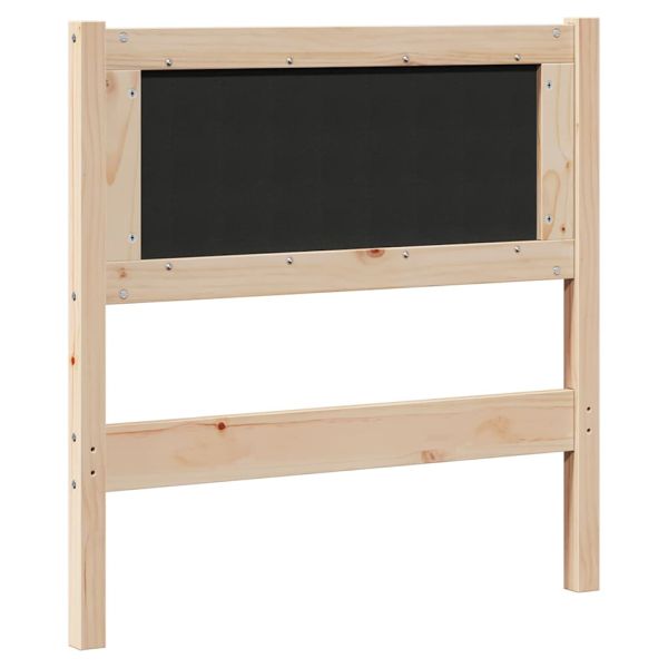 Тапицирана табла с таблото Кафяво 80 cm Солидно борово дърво