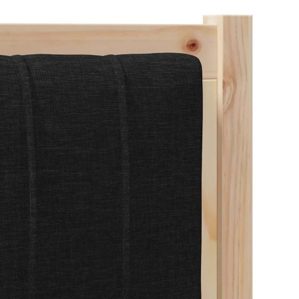 Тапицирана табла с таблото Кафяво 75 cm Солидно борово дърво