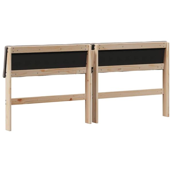 Тапицирана табла Таупе 200 cm Солидно борово дърво