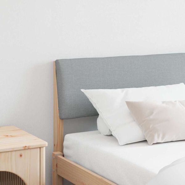 Тапицирана табла Светлосиво 180 cm Солидно борово дърво