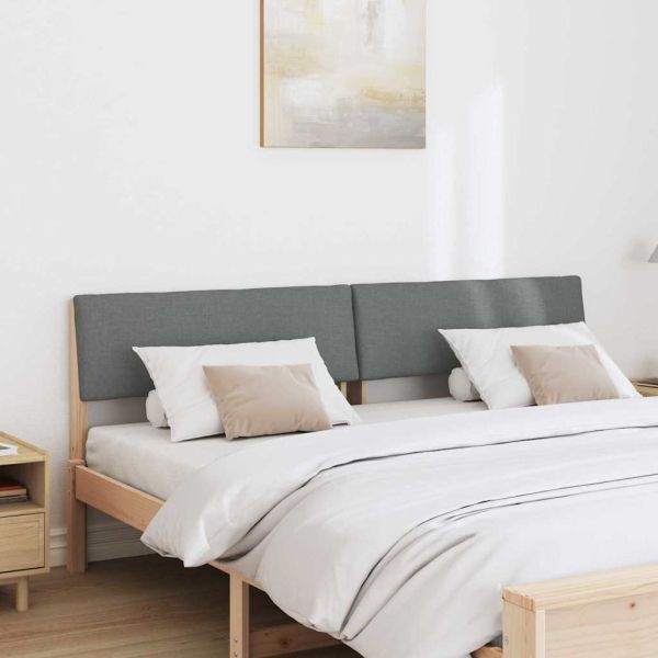 Тапицирана табла Тъмен сив 180 cm Солидно борово дърво