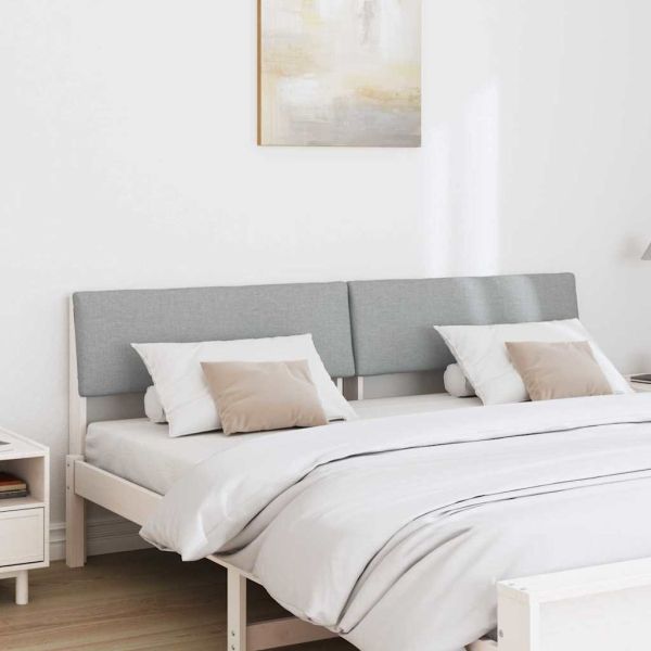 Тапицирана табла Светлосиво 180 cm Солидно борово дърво