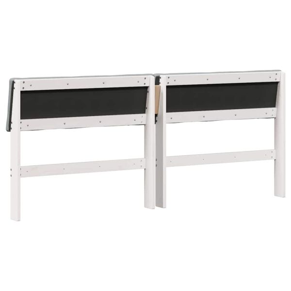 Тапицирана табла Светлосиво 180 cm Солидно борово дърво