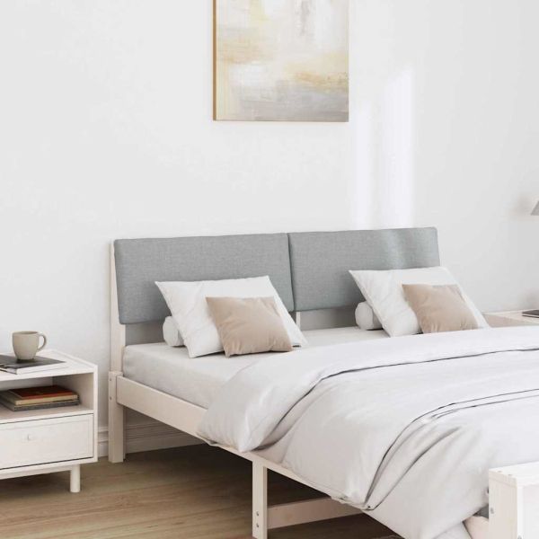 Тапицирана табла Светлосиво 160 cm Солидно борово дърво