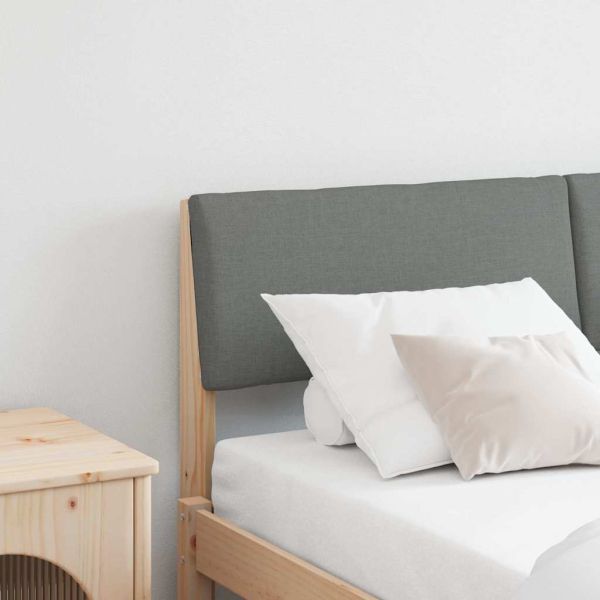 Тапицирана табла Тъмен сив 135 cm Солидно борово дърво