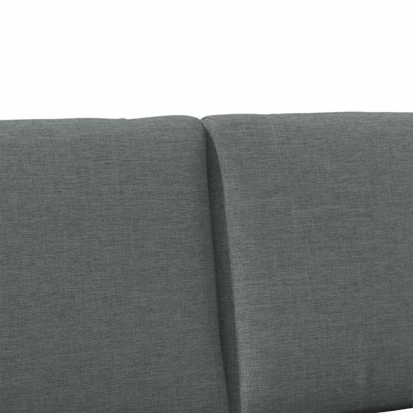 Тапицирана табла Тъмен сив 135 cm Солидно борово дърво