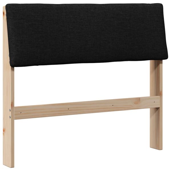 Тапицирана табла Черно 100 cm Солидно борово дърво