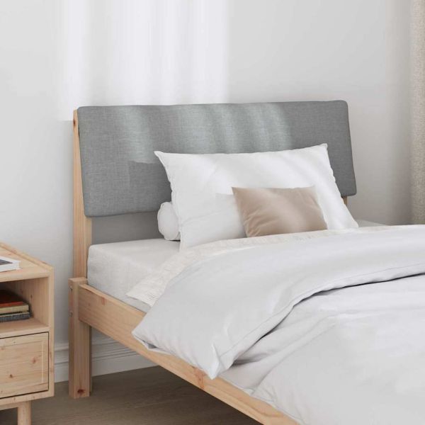 Тапицирана табла Светлосиво 90 cm Солидно борово дърво