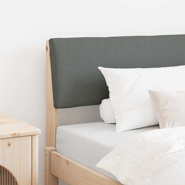 Тапицирана табла Тъмен сив 90 cm Солидно борово дърво