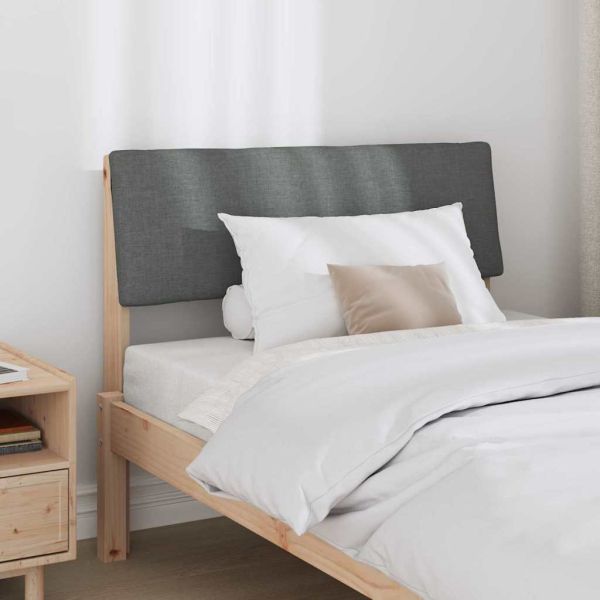 Тапицирана табла Тъмен сив 90 cm Солидно борово дърво