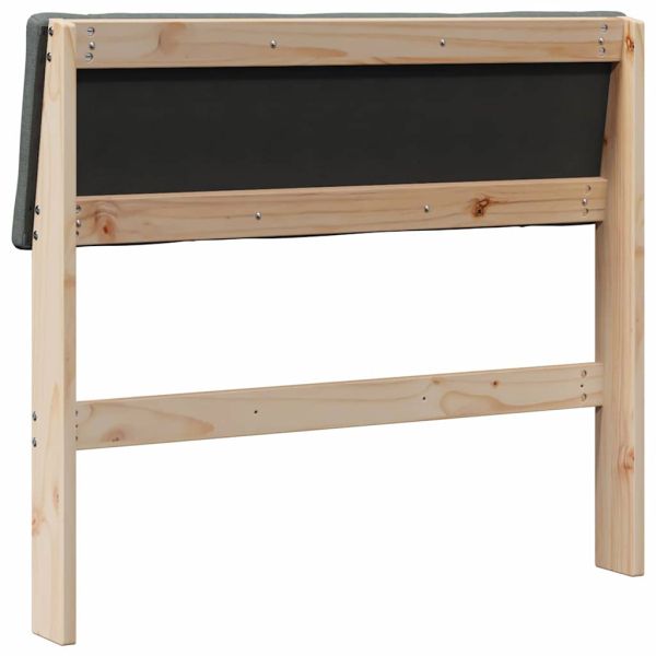 Тапицирана табла Тъмен сив 90 cm Солидно борово дърво