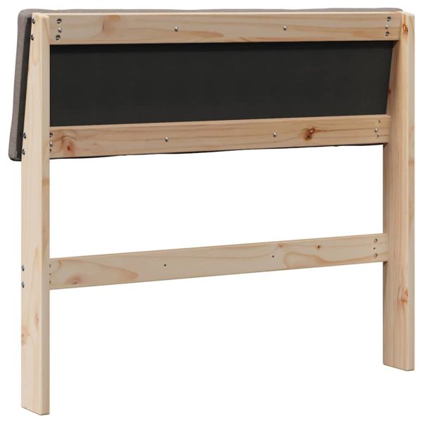 Тапицирана табла Таупе 90 cm Солидно борово дърво