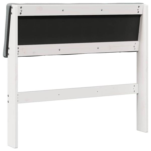 Тапицирана табла Светлосиво 90 cm Солидно борово дърво