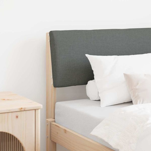 Тапицирана табла Тъмен сив 80 cm Солидно борово дърво