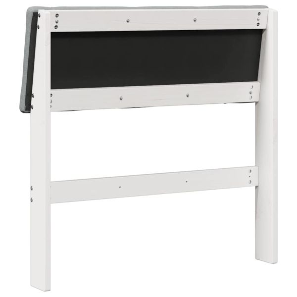 Тапицирана табла Светлосиво 80 cm Солидно борово дърво