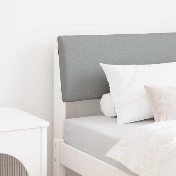 Тапицирана табла Светлосиво 75 cm Солидно борово дърво