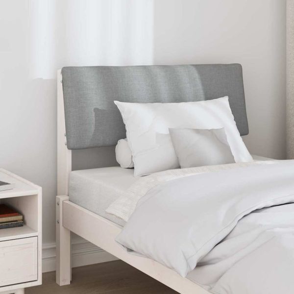 Тапицирана табла Светлосиво 75 cm Солидно борово дърво