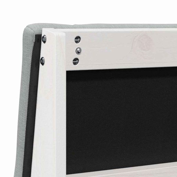 Тапицирана табла Светлосиво 75 cm Солидно борово дърво