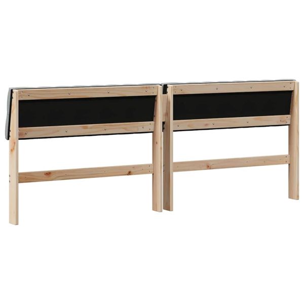 Тапицирана табла Светлосиво 200 cm Солидно борово дърво