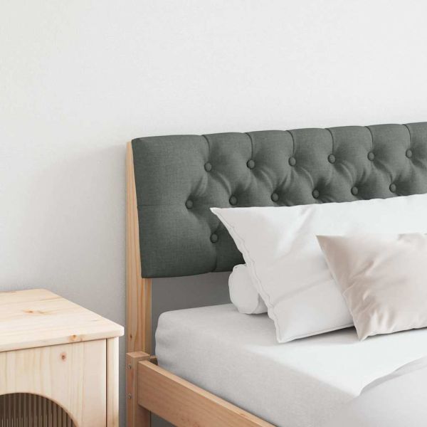 Тапицирана табла Тъмен сив 200 cm Солидно борово дърво